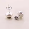 El oso pendien Two Style Fashion stainless steel Panda pearl stud earring for women No Fade Brand Jewelry Original Design3105