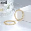 Effie Queen Orecchini a cerchio rotondi grandi da donna Luxury Zircone cubico Vintage Eternity Circle Orecchini ad anello Gioielli color argento DE137 200923