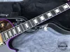 China guitarra elétrica loja OEM G guitarra personalizada Ebony escala de madeira de uma peça pescoço e corpo Roxo encadernação madeira de bordo flamejante AB6735306