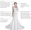 Satin Wedding Dress Mermaid V Neck Lace Applique Backless Elegant Bridal Gowns Boho Wedding Dress vestidos de novia 2020