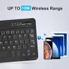 Bluetooth-tangentbord Trådlöst tangentbord Mini-tangentbord Trådlös för PC Phone Uppladdningsbara ljudlösa tangentbord Bluetohooh