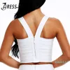 Hot Sale Sexy Bandage Kvinnor Sommar Polyester Crop Top Elastic Spaghetti Strap Tank Top V-Neck Lady's Camis Vest