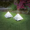 Pyramid Lampa słoneczna na zewnątrz wodoodporne światła LED LED LED LED Lights for Walkway Trainscape Ścieżka słoneczna