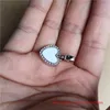 sublimation blank heart charms photo bead metal fashion charm hot transfer printing material consumables with zircon