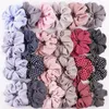 Spring and Autumn Cross-border Striped Polka Dot Polka Dot Houndstooth Large Intestine Hair Tie Fabric Head Flower Hair Ornament LY028