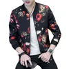 2020 Jacket Men Fashion Slim Fit Mens Floral Jackets Long Sleeve Casual Bomber Jacket Brand Clothing Plus Size Windbreaker Coats