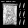 Professionell 500pc Kista Lång Ballerina / Stiletto Nail Tips Full Cover DIY False Nail Acrylic Tryck på Fake Nails Salon Manicure