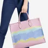 Kobiety Duże Torebki Torby Na Ramię Tie Kierowanie Deeing Proces Totes Torebte PU Leather Crossbody Torba List Duże Kwiat Torby Sprzęgła Lady Portfel M45120