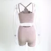 Novo conjunto de sutiã de ginástica de ginástica feminino