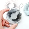 Faux Cils Portable en plastique d'emballage Boîte acrylique polygonal Trousseau Vider Lash Paquet de cas avec plateau de conteneur Boîte J0804