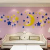 Star Sky 3D Adesivo de Parede Criativo decoração de teto wallpapers meninos meninos quarto de telhado quarto dos desenhos animados lua adesivos para a sala de crianças