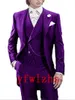 Красивый One Button Groomsmen Пик нагрудные Groom Tuxedos Мужские костюмы Свадебные / выпускной вечер / ужин Шафер Blazer (куртка + штаны + Tie + Vest) W339