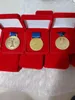 2019 LP Vinnare medaljer 4/set med sammetslåda Soccer Golden Alloy Club-medaljer som samlingar eller gåvor av Kopites