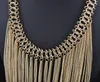 Kedjor exknl boho choker bohemian krage mode guld silver färg lång halsband maxi uttalande tassel kvinnor 2021 smycken18808726