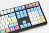 Claviers SA Profile Dye Sub Keycap Set PBT Crayon en plastique Craie pour clavier mécanique Blanc Bleu Orange Gh60 Xd64 Xd84 Xd96 87 1041