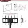 US STOCK Black Multi-function TV Stand Height Adjustable Bracket Swivel 3-Tier Home Living Room Furniture W24105047