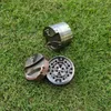 Large 527g Zinc Alloy Metal Smoking Herb Grinder Diameter 80MM 4pcs Blade Teeth With Cigarette Holder Metal Tobacco Grinder Spice Crusher