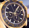 Мужские часы Rolx Высокое качество 2813 спортивные автоматические механические 18-каратное желтое золото 116518 черный керамический безель 40 мм b1727922 X9I0U