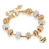 Gold Love Crystal Charms för armband kvinnor mode smycken valentin gåva9854580