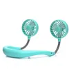 Summer Neck Hanging Fan Portable USB Rechargeable Hand Free Fan Dual Mini Air Cooler For Party Favor LX2707