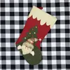 Bas de Noël 18 pouces Père Noël bonhomme de neige renne personnage de Noël 3D en peluche décorations de Noël accessoire de fête JK2008PH