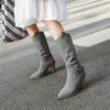 Donne 2020 Nuovo arrivo con fibbia ginocchio con tacchi alti stivali invernali autunno scarpe casual in stile europeo donna 30470