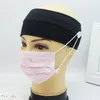 New Style Mask Holder Headband Hair Bands With Buttons For Face Mask Ear Protection Headband Mask Holder For Doctors Nurses