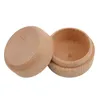 Free Shipping Beech Wood Small Round Storage Box Retro Vintage Ring Box for Wedding Natural Wooden Jewelry Case