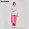 Chaquetas de esquí 2021 traje de esquí para mujeres adultas invierno impermeable transpirable cálido Snowboard chaqueta baberos pantalones resistentes al viento al aire libre