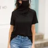 Женские рубашки Повседневный Плюс Размер Многофункциональный Блуза Футболка с коротким рукавом Anti UV Dust Proof Face Cover для женщин Одежда