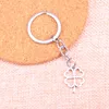 Nouveau porte-clés 24*17mm creux trèfle à quatre feuilles chanceux pendentifs irlandais bricolage hommes voiture porte-clés porte-anneau porte-clés Souvenir bijoux cadeau