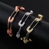 Gold Plated New Arrived Unique Design Men Women Jewelry Gold CS Safety Pin Charm Rapper Bracelet