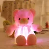 wholesale Teddy 30cm 50cm Bow Tie Bear Luminous Bears Doll with Builtin Led Colorful Light Luminous Function Valentines Day Gift Plush Toy