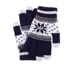Hersteller Großhandel Herbst und Winter-Screen-Handschuhe für Männer und Frauen Mode Snowflake Finger Hinzufügen Plüsch gestrickte warme Handschuhe