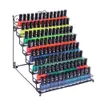 Nail Polish Rack Black Salon Furnitures Metal Heart 8-Tier Step-Risers More than 100 Table Top Organizer Display polish bottles Storage