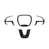 Kit d'emblème de garniture de volant de voiture en ABS noir couverture de décoration d'autocollant pour Dodge Charger 2015 + accessoires intérieurs