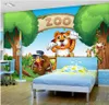 photo personnalisée fond d'écran peintures murales 3d papier peint papiers peints fond peinture murale salle de dessin animé mignon enfants forêt animaux de décoration de la maison