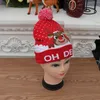 2020 julprydnader Vuxna barn stickade julhattar Santa färgglada glödande stickade hattar avancerade julhattar för festen