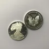10 Uds. Estatua no magnética 1oz chapada en plata 40 mm decoración americana conmemorativa moneda coleccionable sin moneda de la mejor calidad