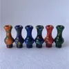 Newest 810 510 Drip Tips for TFV8 TFV12 Big Baby Starry Sky SS Rainbow Snake skin Resin Long Gourd