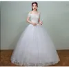 Новое поступление весна белый кружевной рукав свадебное платье 2020 корейский стиль аппликации Vestidos de Noiva сексуальная лодка шеи свадебное платье