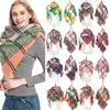 Écharpes pour femmes mode Triangle écharpe coloré treillis Plaid Tartan Style hiver chaud écharpes châle enveloppement cou guêtre nouveau Design