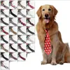 Grandes perros grandes Corbatas Corbatas para mascotas medianas y grandes Seda de poliéster Vestir Corbata para el cuello Suministros para el cuidado del perro 30 colores