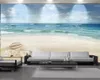 3D Paysage Papier peint Photo 3D Fond d'écran Murale Romantique Plage Vue sur la mer Salon Chambre à coucher Chambre à coucher TV Fond d'écran