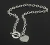 Regalo de Navidad, conjunto de pulsera y collar de amor de plata 925, joyería llamativa de boda, collares con colgante de corazón, conjuntos de brazaletes 2 en 1329i