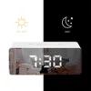 LED Mirror Alarm Clock Digital Snooze Table Clock Wake Up Light Electronic Large Time Temperature Display Home Decoration Clock4088426