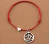 20 pz/lotto Moda Uccelli Animali Amore Cuore Yoga OM Braccialetti con ciondoli Cavo Rosso Corda Gioielli per Donna Uomo Coppia Regali di Amicizia