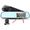 CAR DVR Камера Двойной линз Full HD 1080p Зеркальный зеркал 4,3 дюйма IPS Экран цифровой видеорегистратор