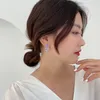 Coréen porte est nouveau Style Taro violet Flash diamant en forme de coeur boucles d'oreilles tempérament polyvalent boucles d'oreilles bijoux en gros