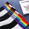 Rainbow Socks Women Autumn Candy Colors ins South Korea Zhongtong Tide Net Red Stripe Cotton Socks Street Socks